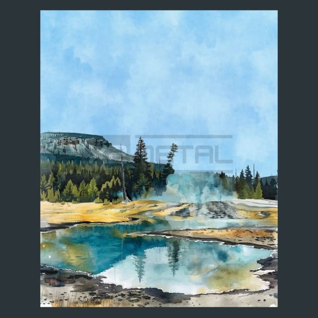 Granite Keeps Watch Metal Wall Art and Desktop Mouse Pad by X2Metal