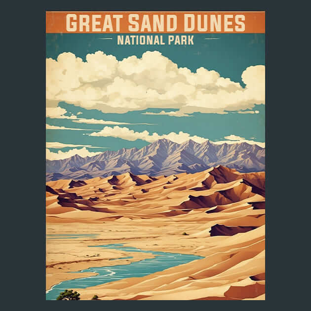 Great Sand Dunes Metal Wall Art and Desktop Mouse Pad by X2Metal