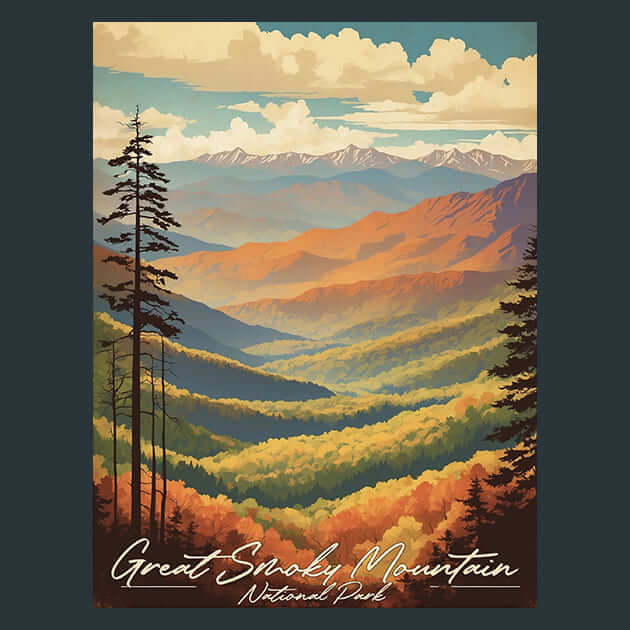 Great Smoky Mountain Metal Wall Art and Desktop Mouse Pad by X2Metal