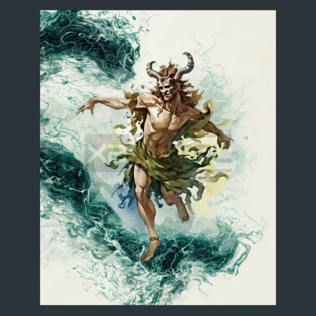 Greek Satyr Metal Wall Art and Desktop Mouse Pad by X2Metal