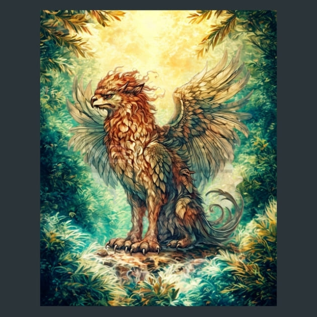 Griffin Metal Wall Art and Desktop Mouse Pad by X2Metal