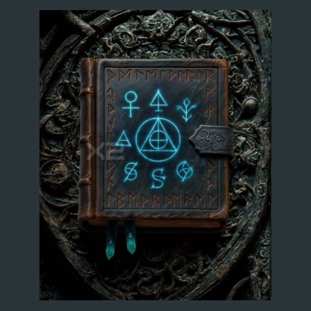 Grimoire-Gothic Alchemy Metal Wall Art and Desktop Mouse Pad by X2Metal