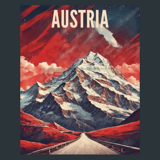 Grossglockner Alpine Road Austria Metal Wall Art and Desktop Mouse Pad by X2Metal