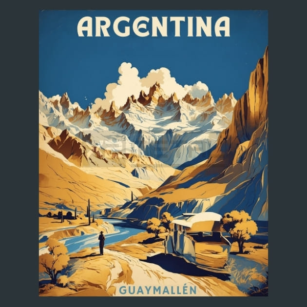 Guaymalln Argentina Metal Wall Art and Desktop Mouse Pad by X2Metal