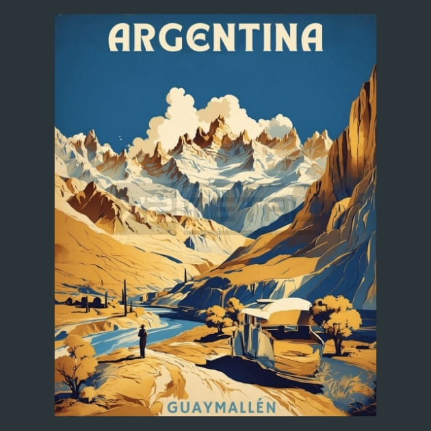 Guaymalln Argentina Metal Wall Art and Desktop Mouse Pad by X2Metal