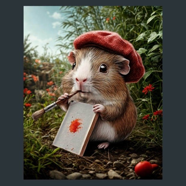 Guinea Pigs 33 Metal Wall Art and Desktop Mouse Pad by X2Metal