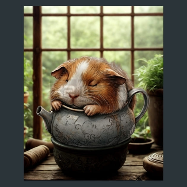 Guinea Pigs 5 Metal Wall Art and Desktop Mouse Pad by X2Metal