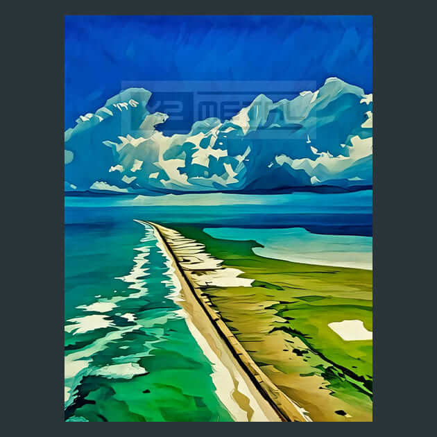Gulf of Mexico Splendor Metal Wall Art and Desktop Mouse Pad by X2Metal