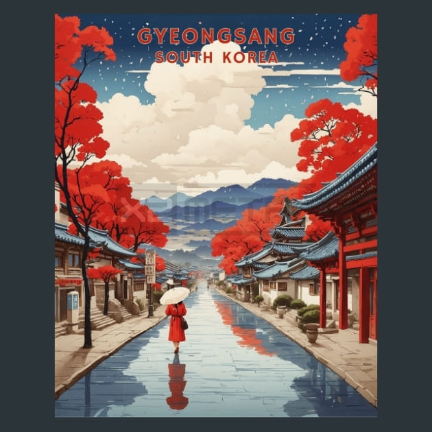 Gyeongsang South Korea Metal Wall Art and Desktop Mouse Pad by X2Metal