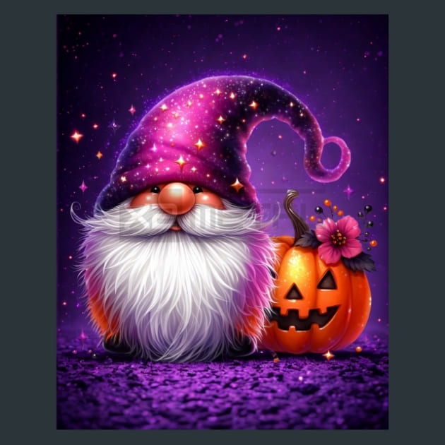 Halloween Gnome 1 Metal Wall Art and Desktop Mouse Pad by X2Metal