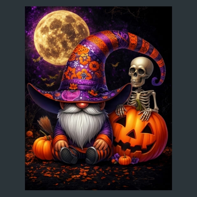 Halloween Gnome 10 Metal Wall Art and Desktop Mouse Pad by X2Metal