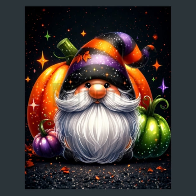 Halloween Gnome 16 Metal Wall Art and Desktop Mouse Pad by X2Metal