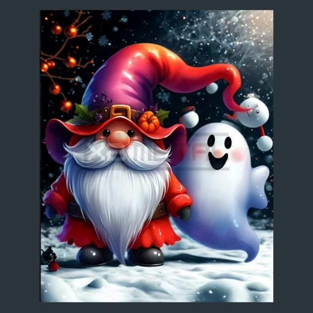 Halloween Gnome 2 Metal Wall Art and Desktop Mouse Pad by X2Metal