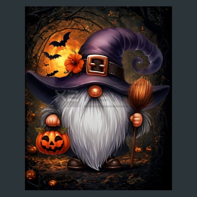 Halloween Gnome 3 Metal Wall Art and Desktop Mouse Pad by X2Metal
