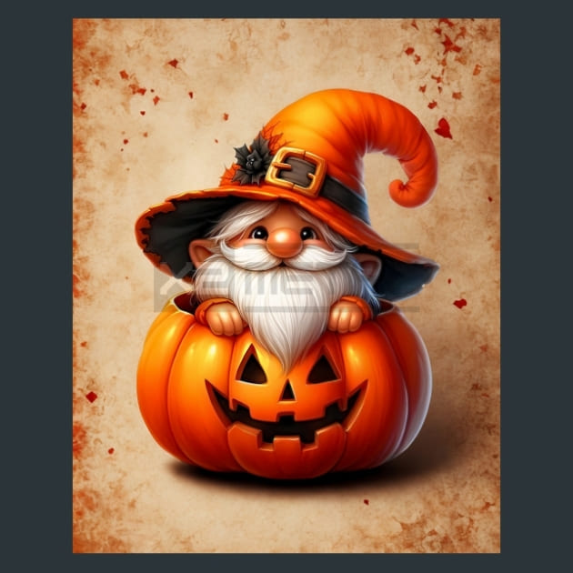 Halloween Gnome 4 Metal Wall Art and Desktop Mouse Pad by X2Metal