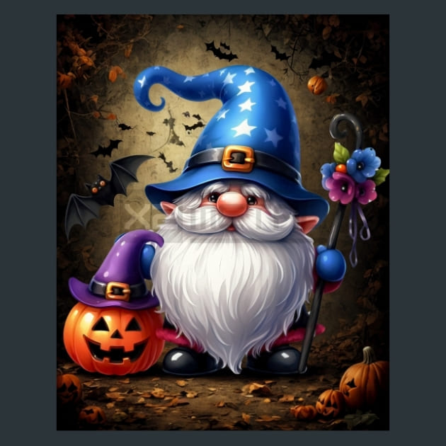 Halloween Gnome 5 Metal Wall Art and Desktop Mouse Pad by X2Metal