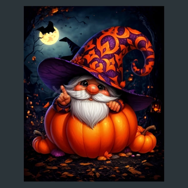 Halloween Gnome 6 Metal Wall Art and Desktop Mouse Pad by X2Metal