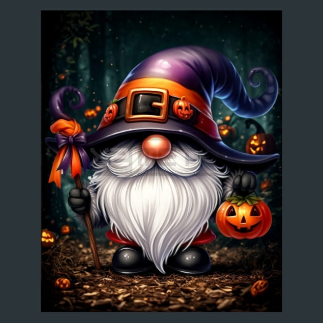 Halloween Gnome 7 Metal Wall Art and Desktop Mouse Pad by X2Metal