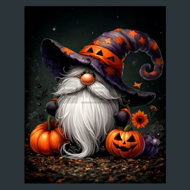 Halloween Gnome 9 Metal Wall Art and Desktop Mouse Pad by X2Metal