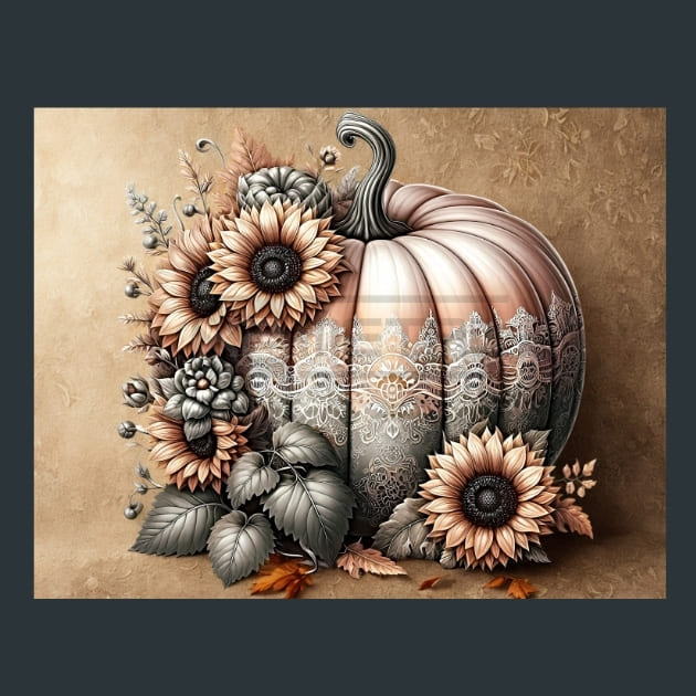 Halloween Pumpkin 53 Metal Wall Art and Desktop Mouse Pad by X2Metal