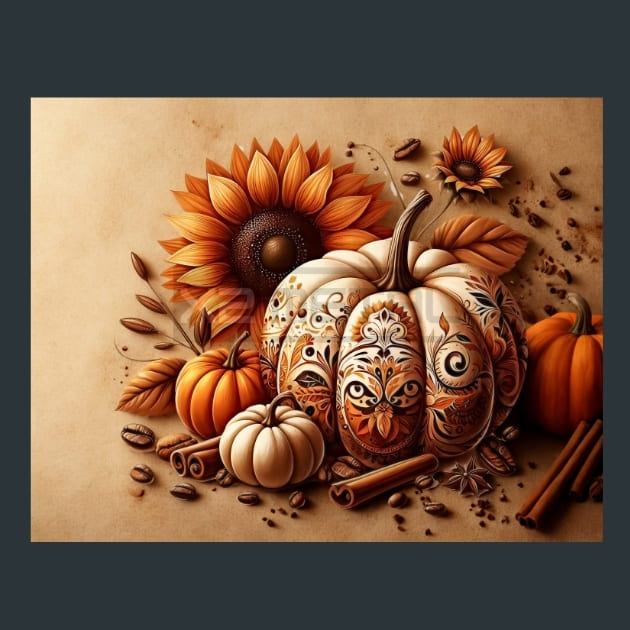 Halloween Pumpkin 56 Metal Wall Art and Desktop Mouse Pad by X2Metal