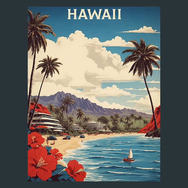 Hawaii Metal Wall Art and Desktop Mouse Pad by X2Metal