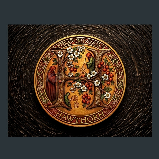 Hawthorn-Zodiac-Signs-Celtic Metal Wall Art and Desktop Mouse Pad by X2Metal