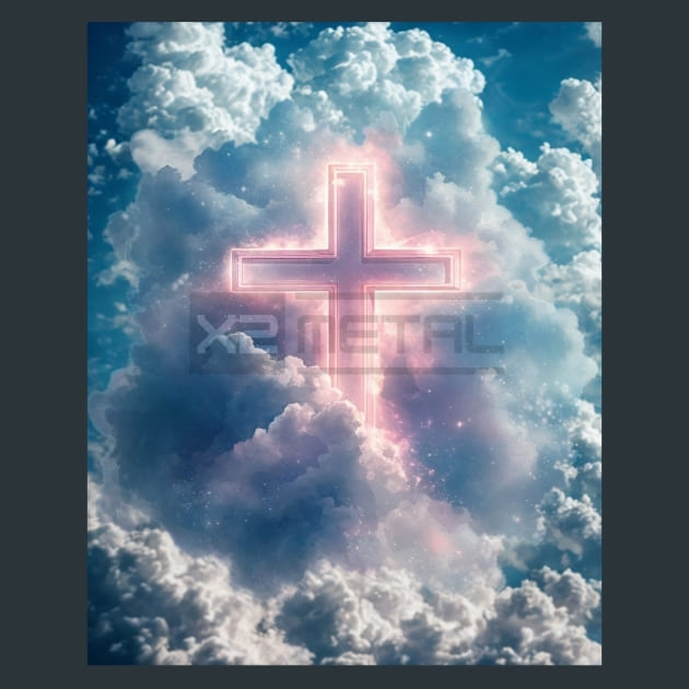 Heavenly Cross 2 Metal Wall Art and Desktop Mouse Pad by X2Metal