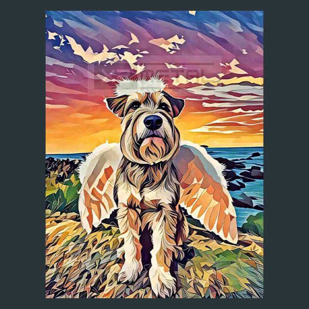 Heavenly Gray Schnauzer Metal Wall Art and Desktop Mouse Pad by X2Metal