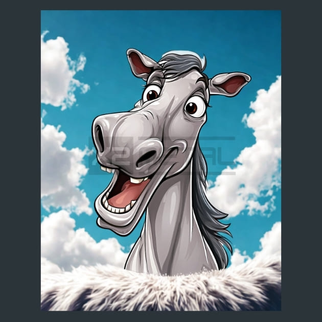 Hee Haw Horses 11 Metal Wall Art and Desktop Mouse Pad by X2Metal