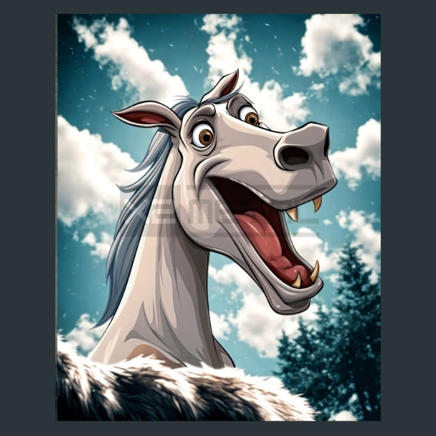 Hee Haw Horses 12 Metal Wall Art and Desktop Mouse Pad by X2Metal