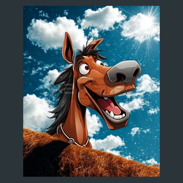Hee Haw Horses 3 Metal Wall Art and Desktop Mouse Pad by X2Metal