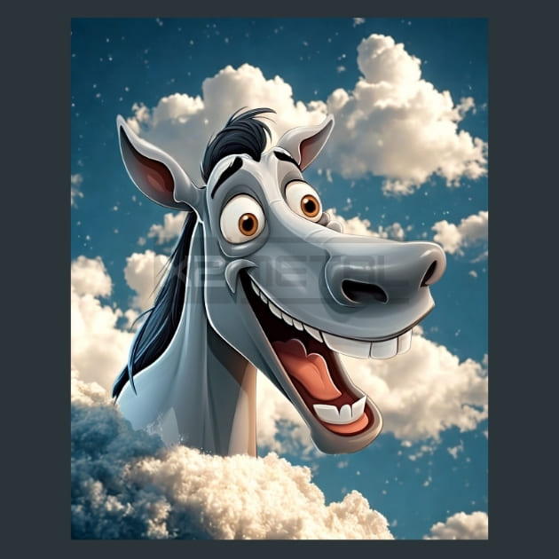 Hee Haw Horses 6 Metal Wall Art and Desktop Mouse Pad by X2Metal