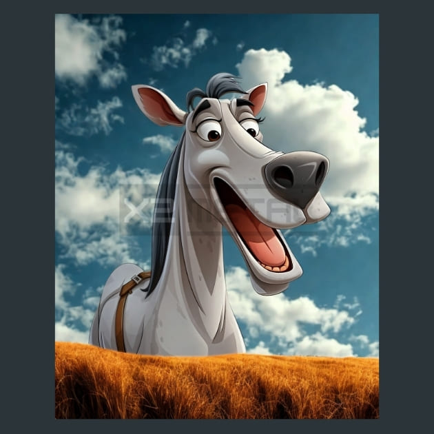 Hee Haw Horses 7 Metal Wall Art and Desktop Mouse Pad by X2Metal