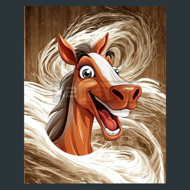 Hee Haw Horses 8 Metal Wall Art and Desktop Mouse Pad by X2Metal