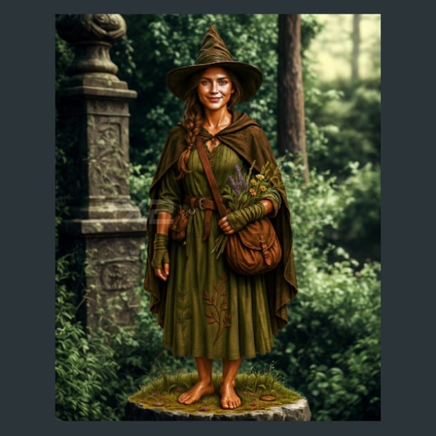 Herbalist Witch Metal Wall Art and Desktop Mouse Pad by X2Metal