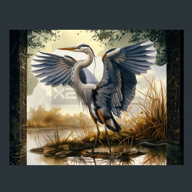 Heron-Bird-Grace-24-Metal-Prints