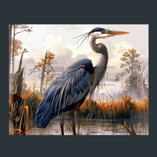 Heron-Bird-Grace-36-Metal-Prints