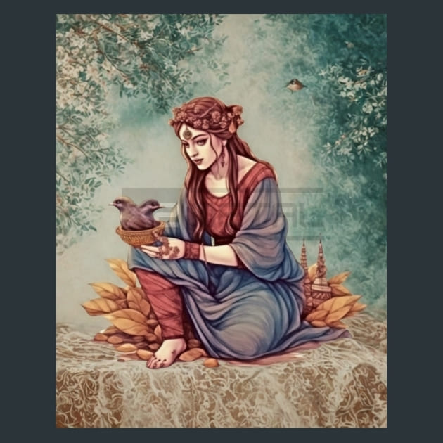 Hestia-Greek_Olympus Deitties Metal Wall Art and Desktop Mouse Pad by X2Metal