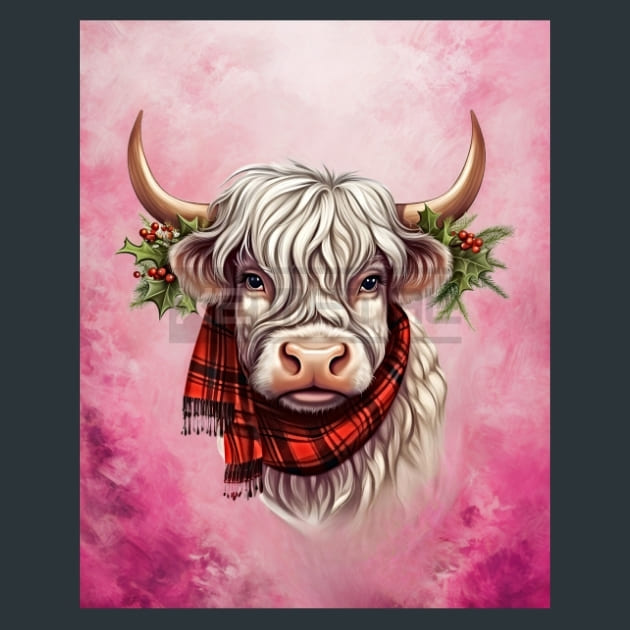 Highland Cow 1 Metal Wall Art and Desktop Mouse Pad by X2Metal