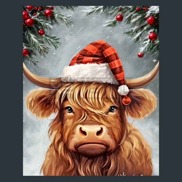 Highland Cow 33 Metal Wall Art and Desktop Mouse Pad by X2Metal