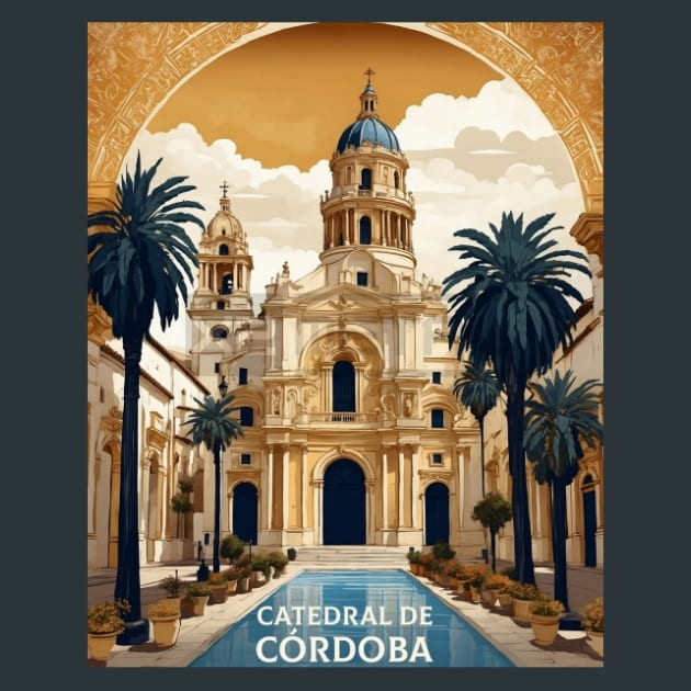 Historic Crdoba Cathedral Argentina Metal Wall Art and Desktop Mouse Pad by X2Metal