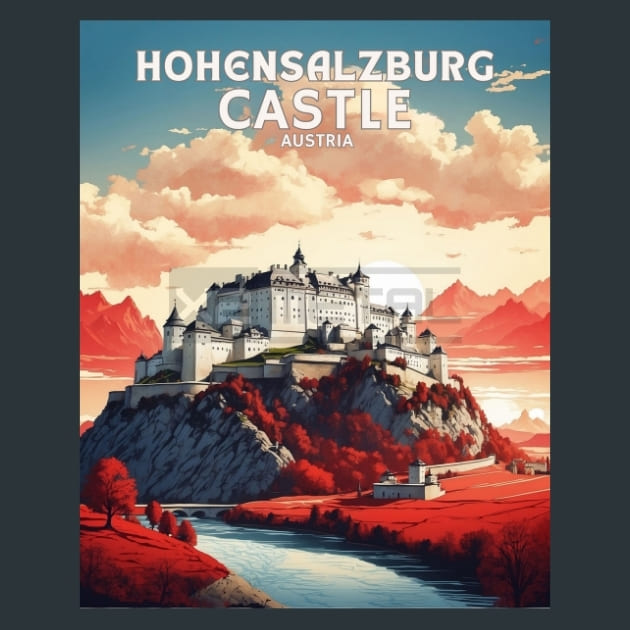 Hohensalzburg Castle Austria 2 Metal Wall Art and Desktop Mouse Pad by X2Metal