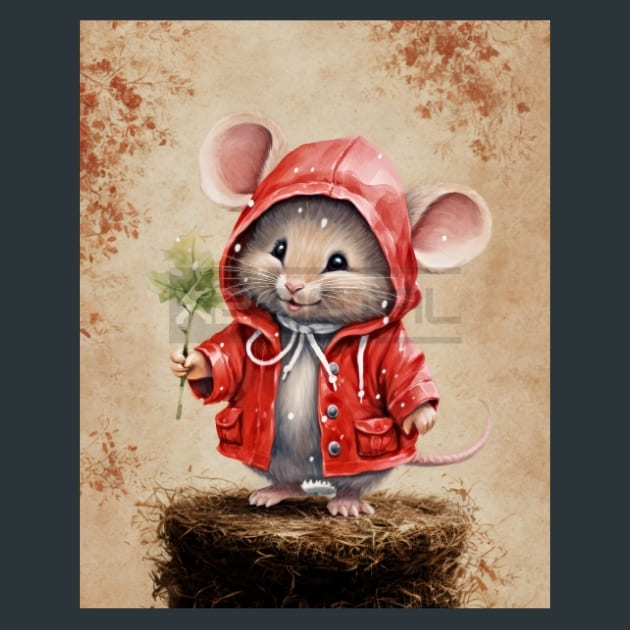 Holiday Mouse 14 Metal Wall Art and Desktop Mouse Pad by X2Metal