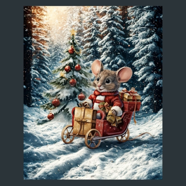 Holiday Mouse28 Metal Wall Art and Desktop Mouse Pad by X2Metal