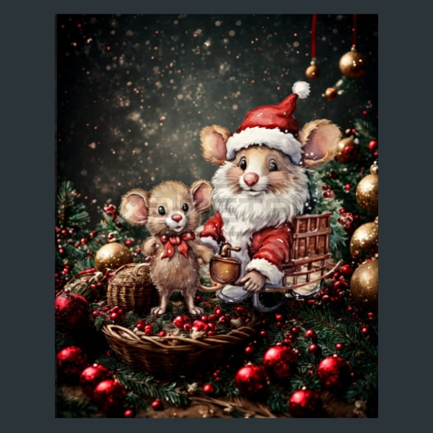 Holiday Mouse Metal Prints, Posters And – Metal Print &amp; Mouse Pad | ChromaLuxe | Made in Iowa USA