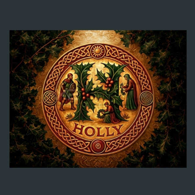 Holly-Zodiac-Signs-Celtic Metal Wall Art and Desktop Mouse Pad by X2Metal