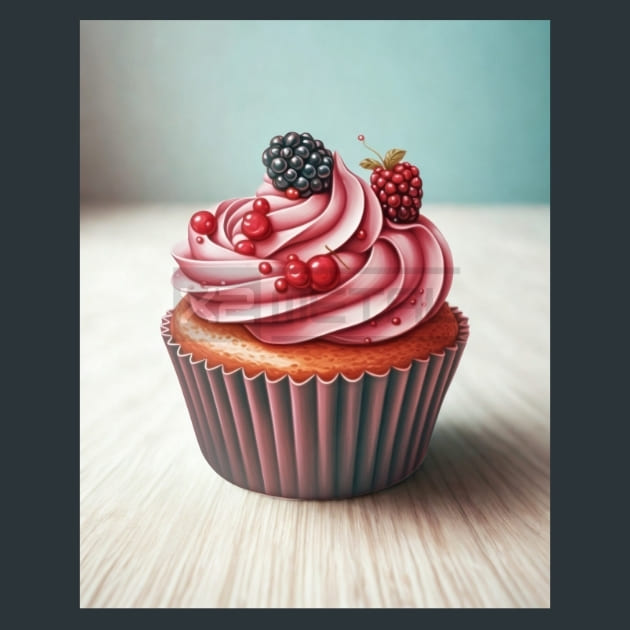 Holly Jolly Cupcakes 47 Metal Wall Art and Desktop Mouse Pad by X2Metal