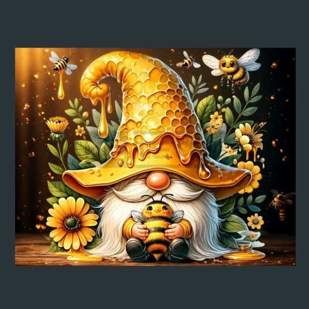 Honey_Bee_Gnomes_01_metal_prints_posters_mouse_pads
