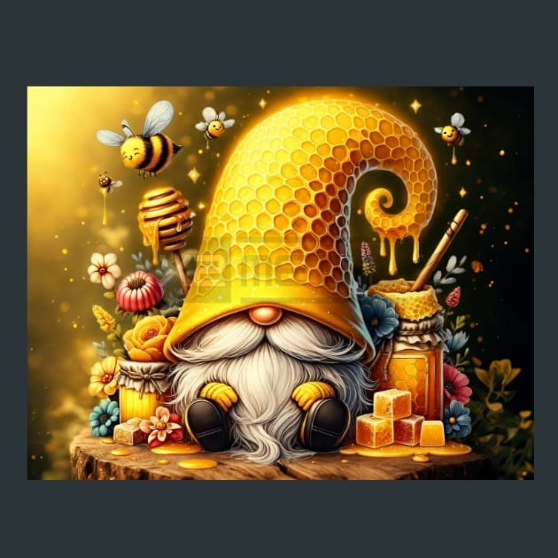 Honey_Bee_Gnomes_06_metal_prints_posters_mouse_pads